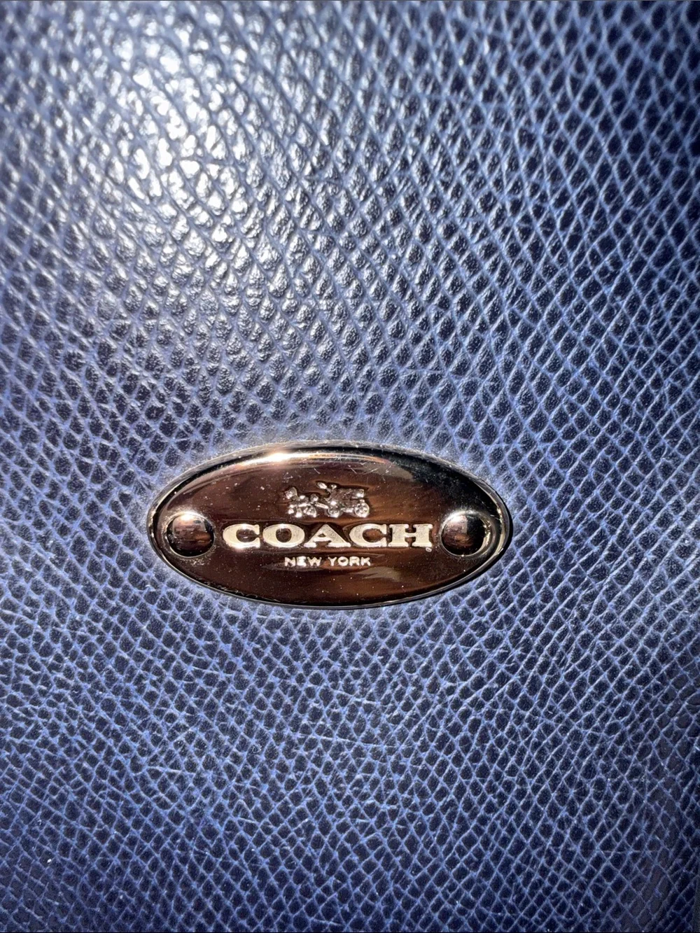 Authentic Coach Mini Bennett Satchel F35533 Navy/White Colorblock Crossbody Bag